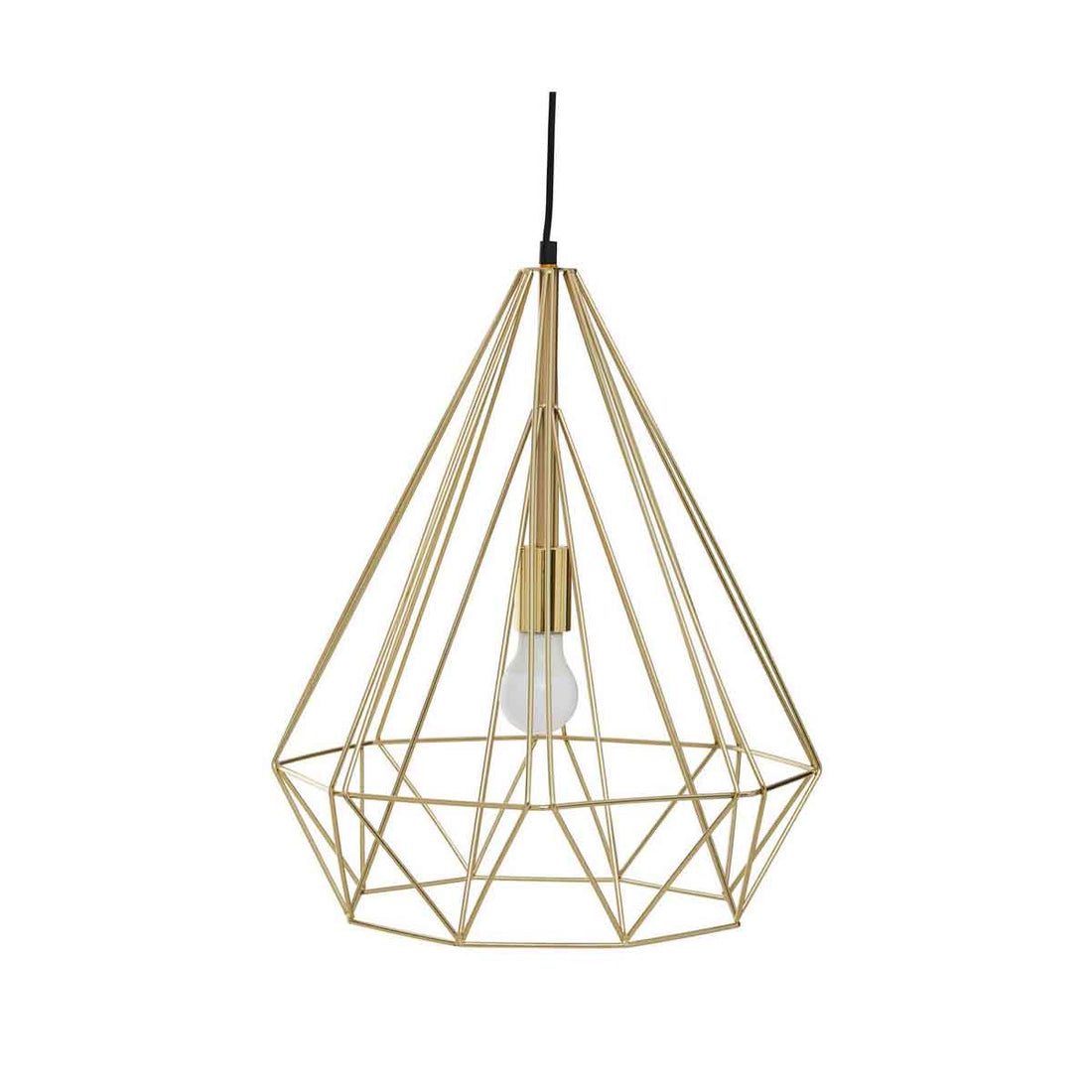 Wyra Champagne Gold Conical Pendant light
