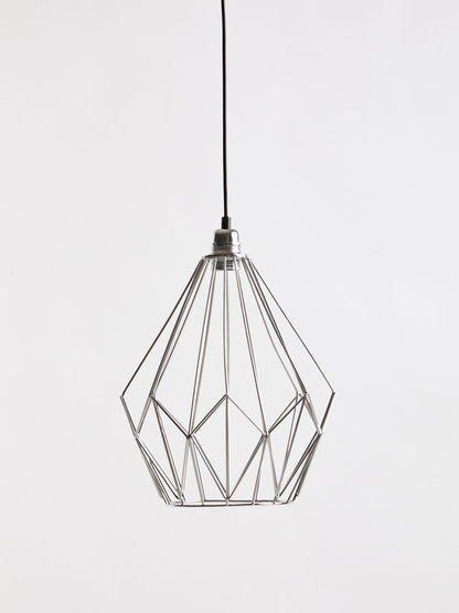 Geometric pendant light on a white background