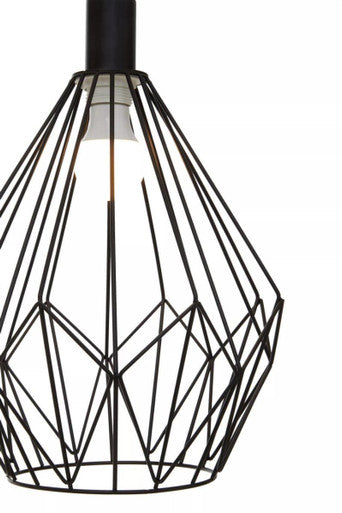 Wyra Black Finish Frame Pendant light