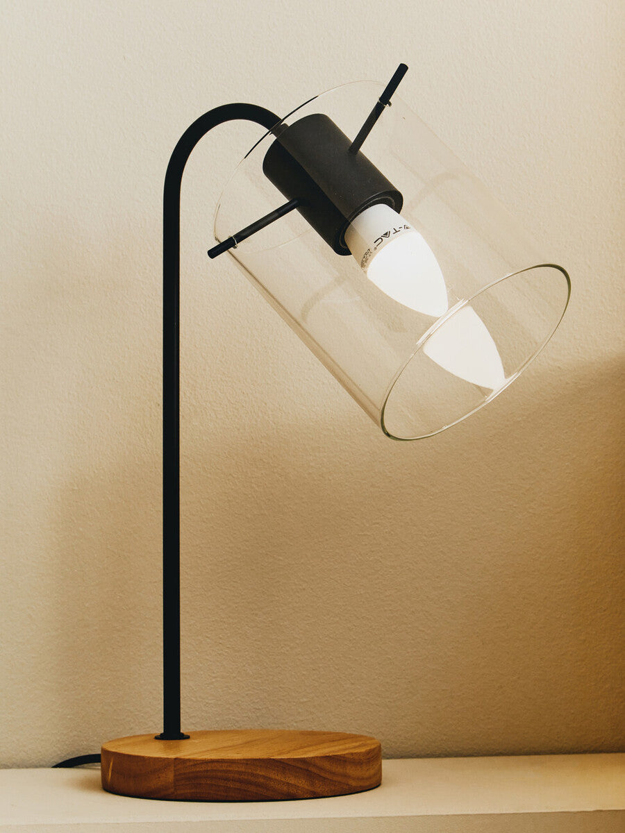 Stockholm Matte Black Curved Table Lamp
