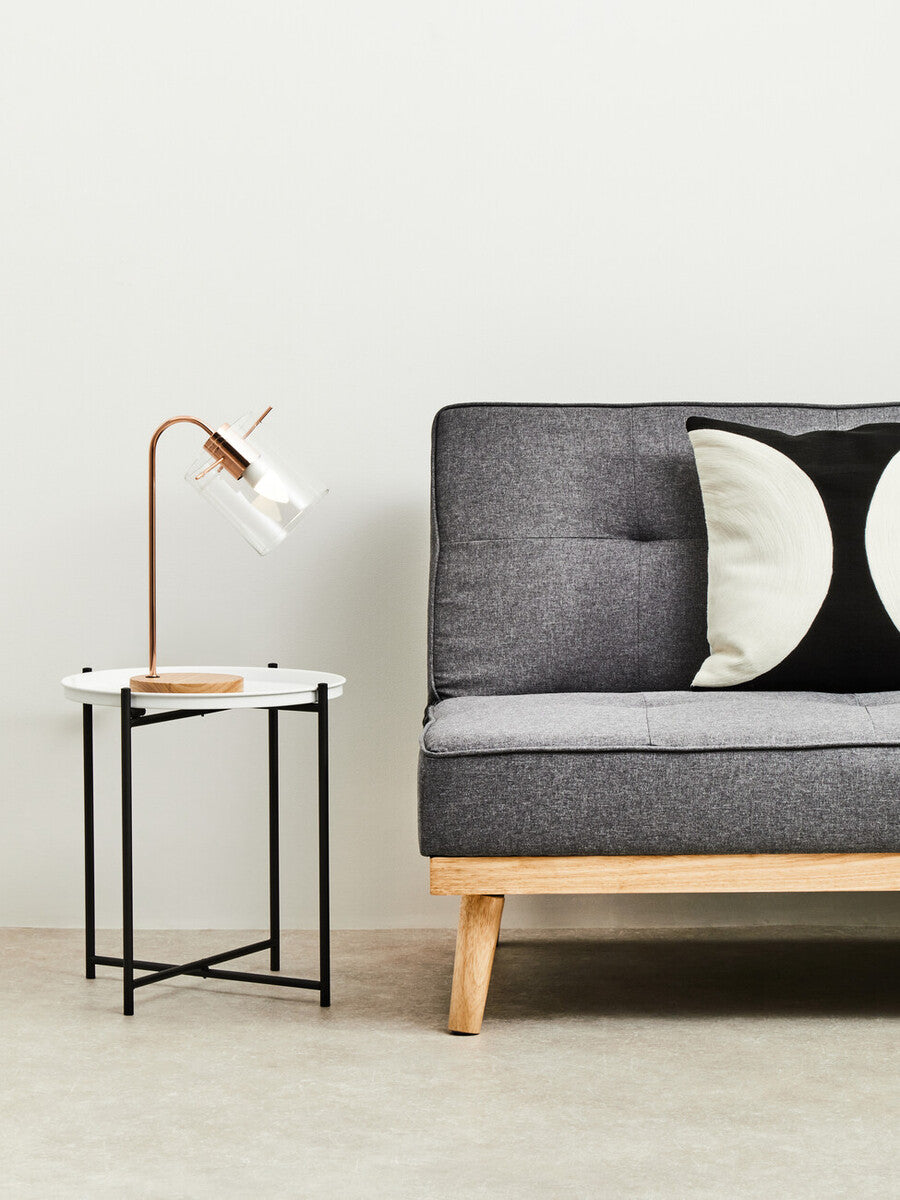 Stockholm Shiny Copper Curved Table Lamp