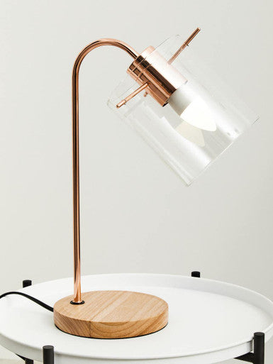 Stockholm Shiny Copper Curved Table Lamp