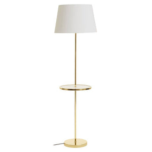 Stockholm Shiny Brass Tapered Floor Lamp