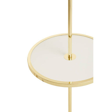 Stockholm Shiny Brass Tapered Floor Lamp