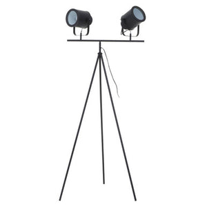 Stockholm Two Spotlight Matte Black Tripod Floor Lamp