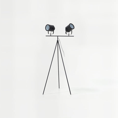 Stockholm Two Spotlight Matte Black Tripod Floor Lamp