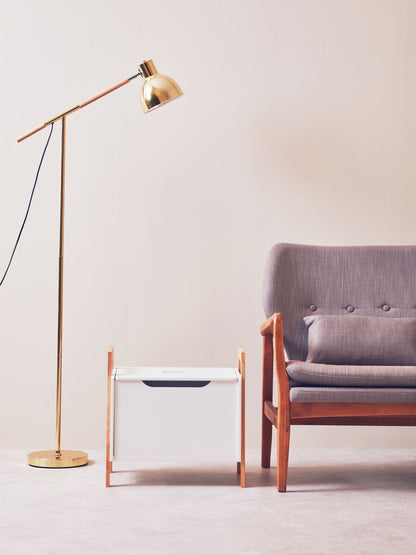 Shiny Brass Adjustable Floor Lamp | Stockholm