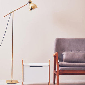 Shiny Brass Adjustable Floor Lamp | Stockholm
