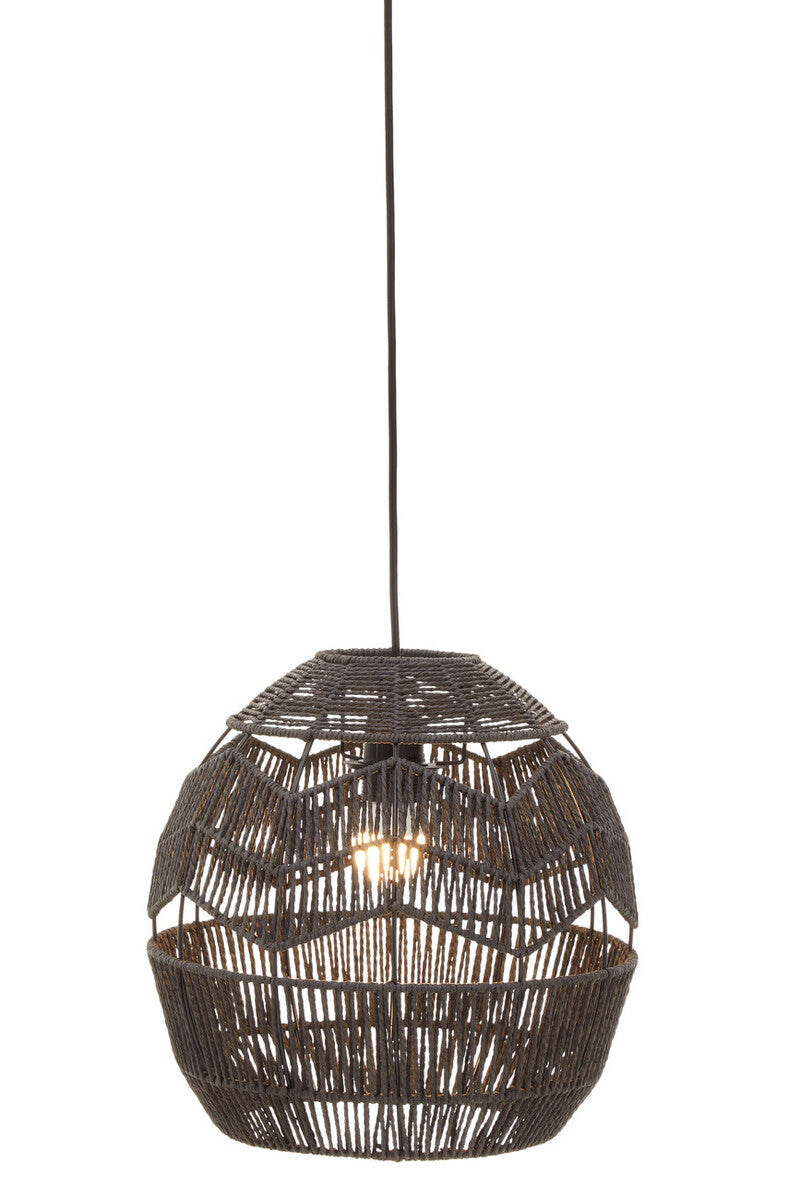 Jaya Black Paper Rope Pendant Light - Image 4