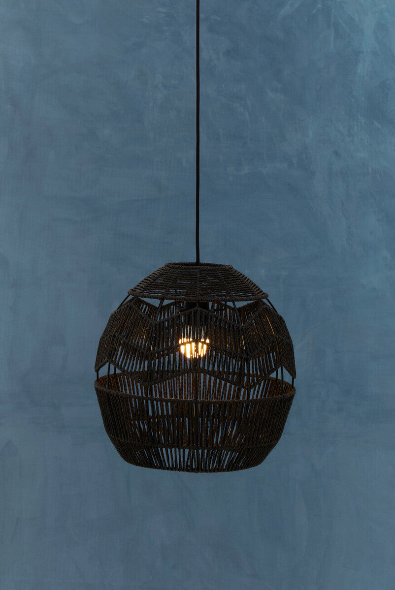 Jaya Black Paper Rope Pendant Light - Image 6