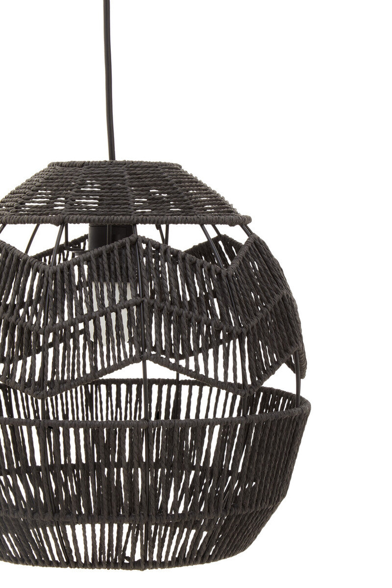 Jaya Black Paper Rope Pendant Light - Image 11