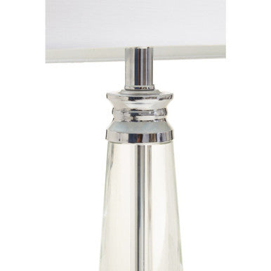 Helvetia Clear Crystal Table Lamp With Chrome Base