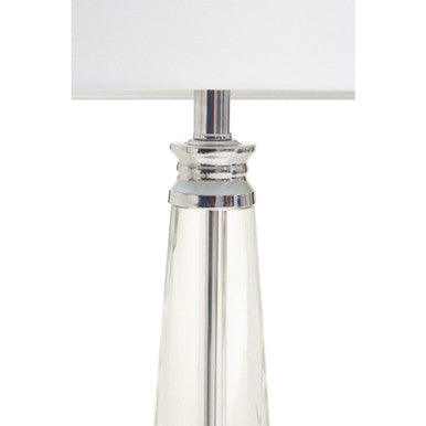 Helvetia Clear Crystal Table Lamp With Chrome Base