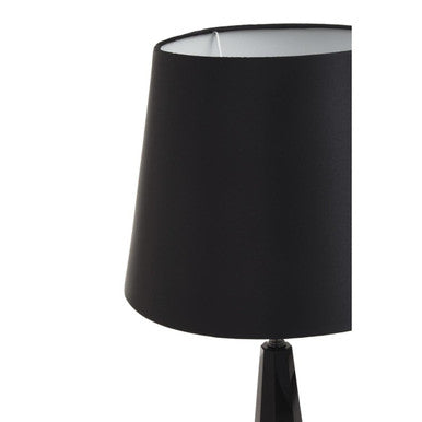 Hexum Black Crystal Table Lamp With Metal Base