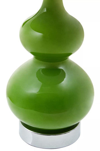 Heidy Green Glass Table Lamp With White Shade - image 5