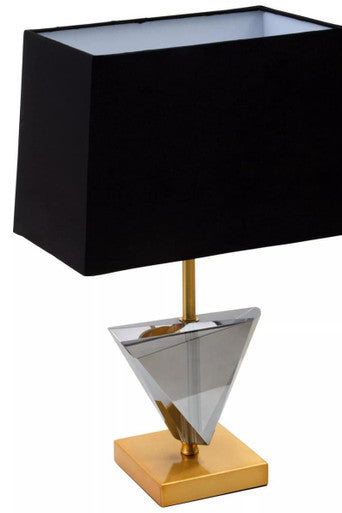 Halina Smoked Crystal Table Lamp with Gold Metal - image 6