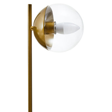 Revive Small Gold Finish Metal Table Lamp with Black Marble Base