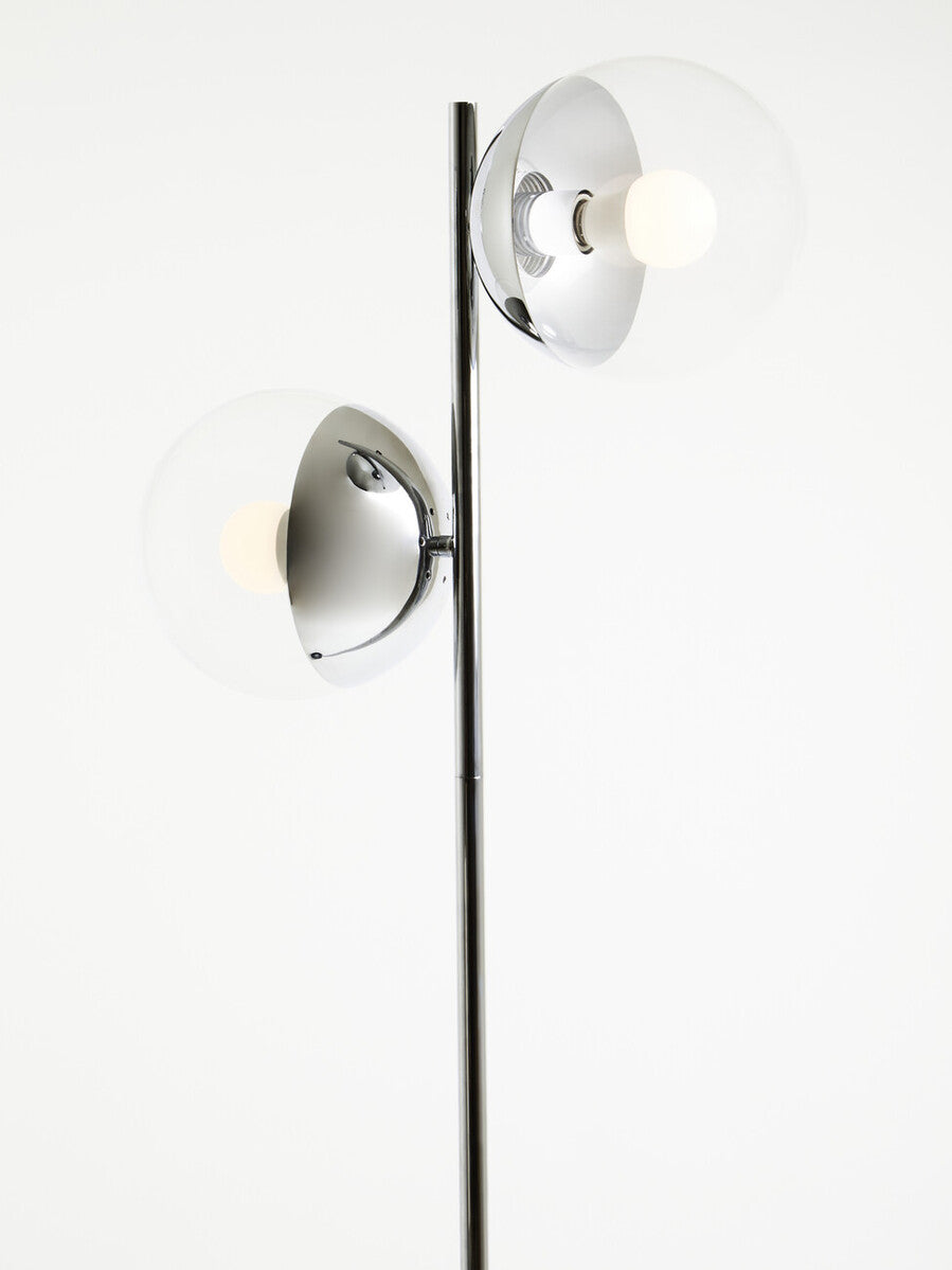 Revive Silver Finish Metal Floor Lamp