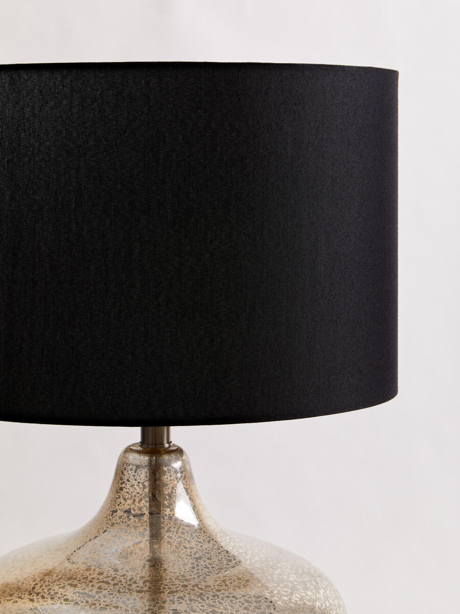 Luz Silver Glass with Black Shade Table Lamp - image 6