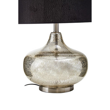 Luz Silver Glass with Black Shade Table Lamp - image 3