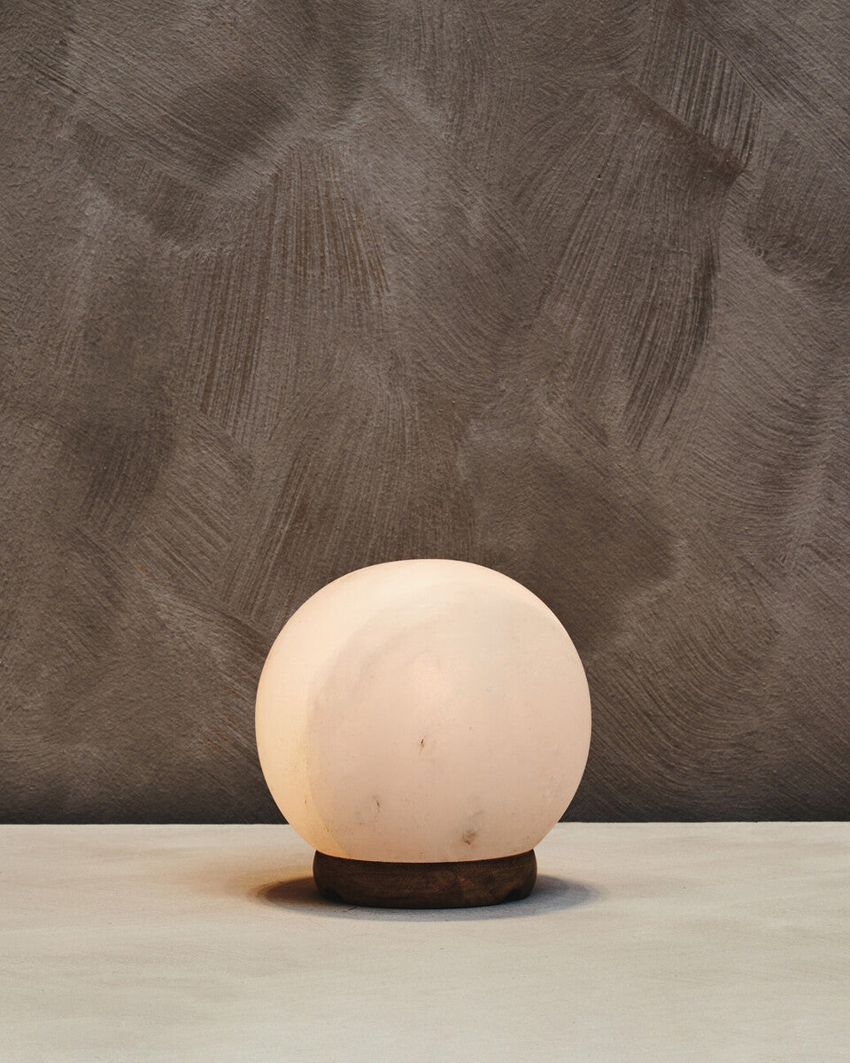 Nepal Himalayan Round White Natural Salt Lamp