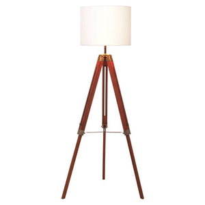 Malvern Tripod Floor Lamp With Brown Base