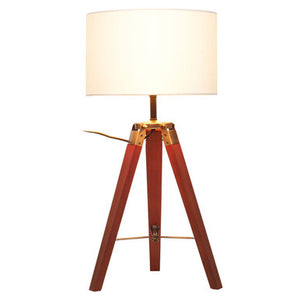 Tripod Table Lamp with Brown Base | Malvern