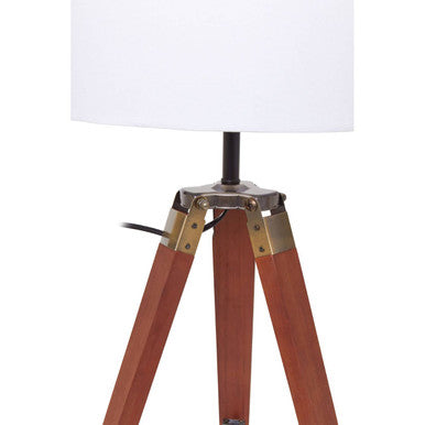 Malvern Tripod Table Lamp With Brown Base