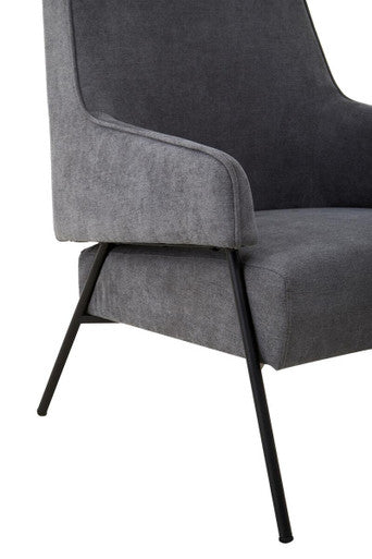Henia Ash Velvet Chair - Image 3