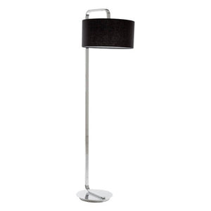 Leyna Floor Lamp with Black Fabric Shade