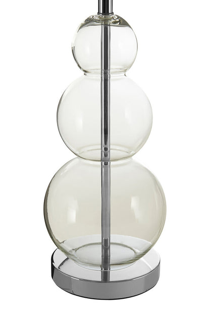 Luke Grey Fabric Shade Table Lamp with EU Plug