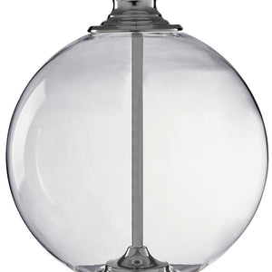 Small Glass Table Lamp with Black Shade EU Plug | Edna
