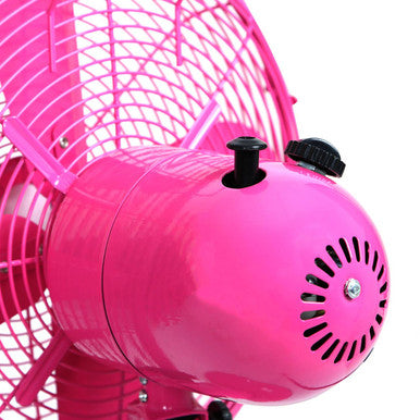Oscillating Fan Hot Pink Desk