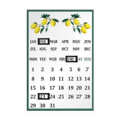Orchard Fruits Lemon Tree Magnetic Calendar
