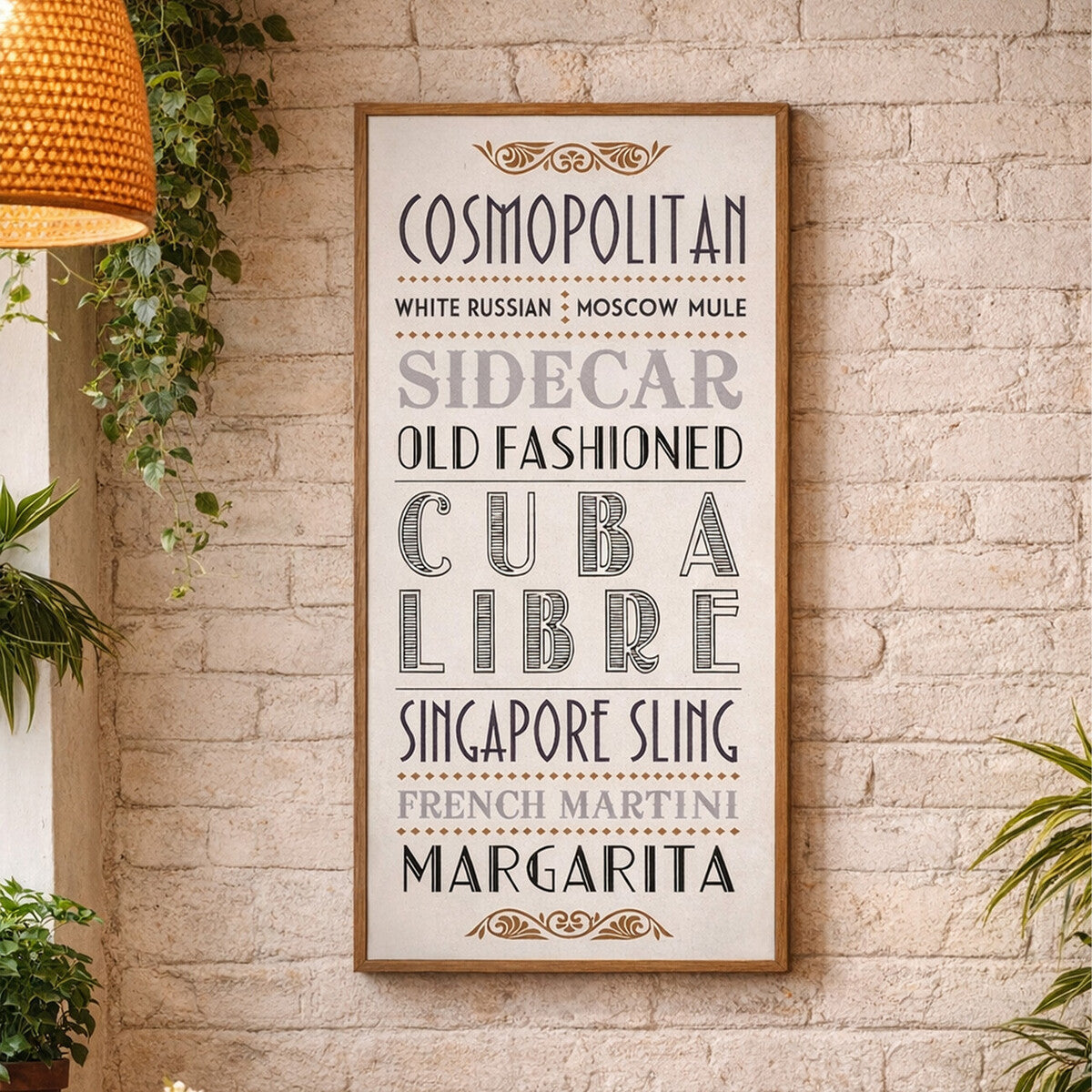 Madera Cocktail Wall Plaque - image 1