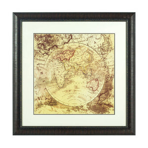 Framed Vintage Map Wall Art | Glass Wall Art