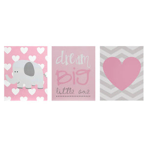 Kids Set of 3 Dream Big Wall Art | Ellie