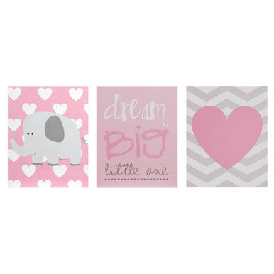 Kids Set of 3 Dream Big Wall Plaques