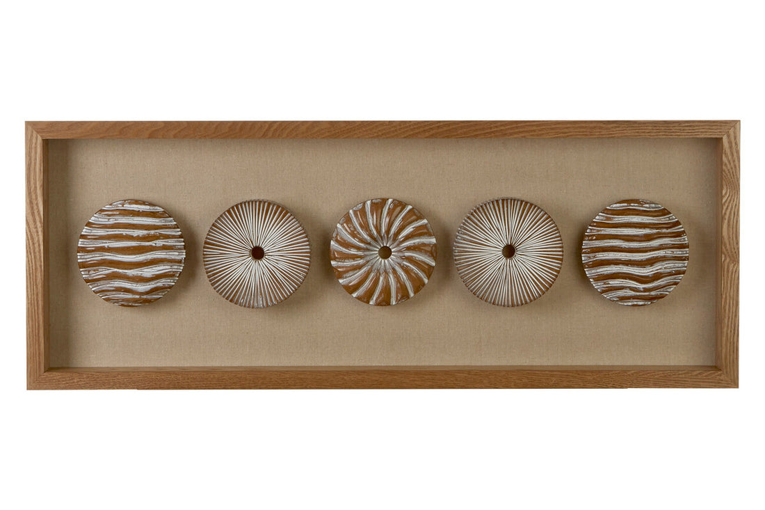 Nason Framed Lined Wood Carving Wall Art