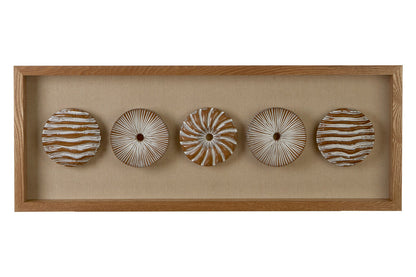 Nason Framed Lined Wood Carving Wall Art