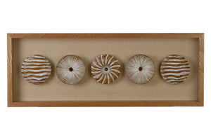 Nason Framed Lined Wood Carving Wall Art
