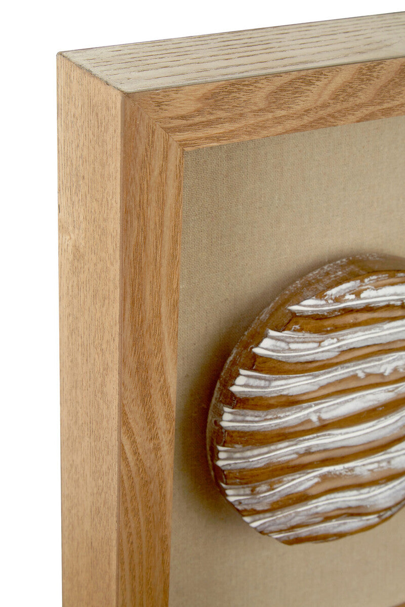 Nason Framed Lined Wood Carving Wall Art
