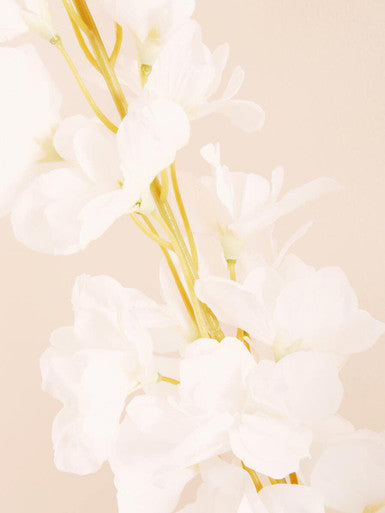 Fiori 90cm White Delphinium Spike