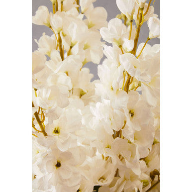 Fiori 90cm White Delphinium Spike