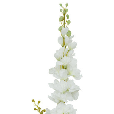 Fiori 90cm White Delphinium Spike