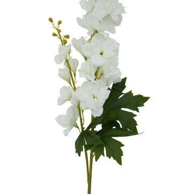 Fiori 90cm White Delphinium Spike