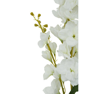 Fiori 90cm White Delphinium Spike