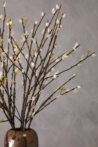 Fiori 96cm White Spray Pussy Willow