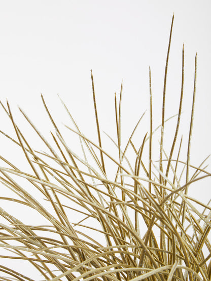 Fiori Grass Plant in a White Marble Effect Pot