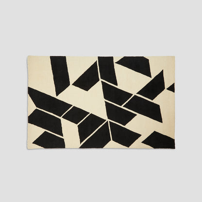 Bosie Milana Large Black and White Geometric Rug